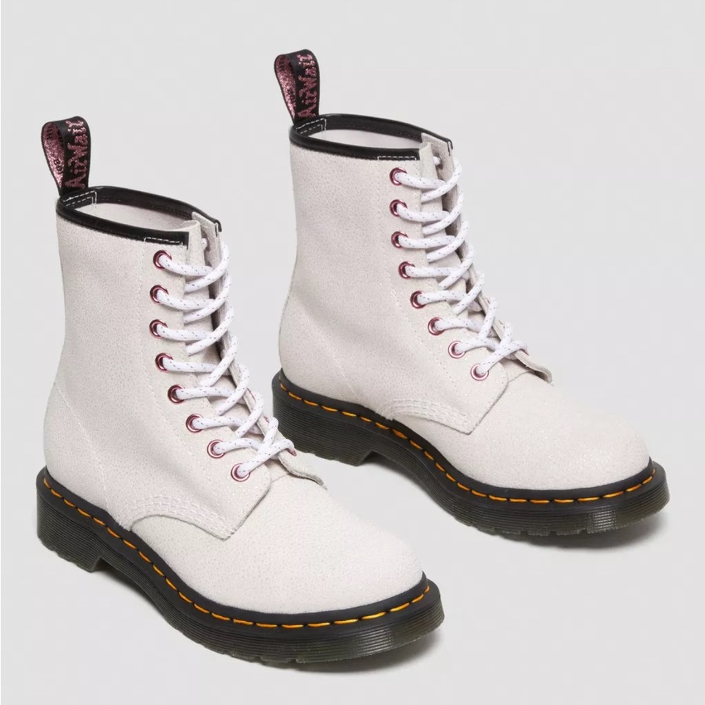 Dr. Martens 1460 Pink Glitter Leather Combat Boots